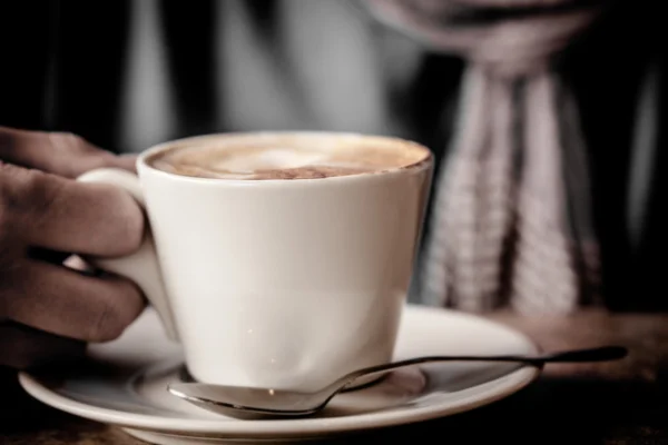 卡布奇诺咖啡杯 — 图库照片