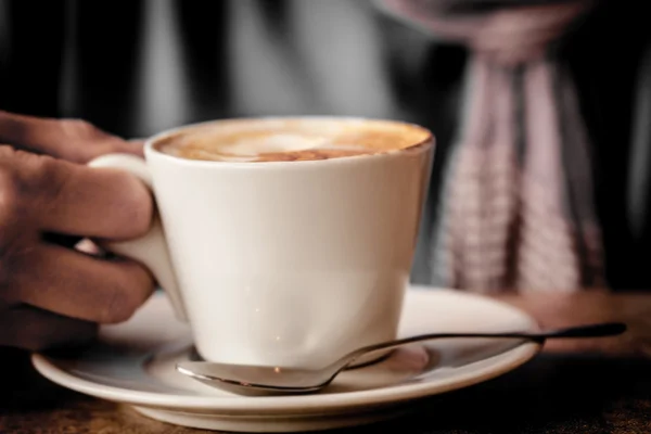 卡布奇诺咖啡杯 — 图库照片