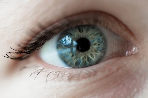 Mujer ojo azul — Foto de Stock
