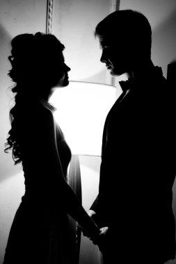 birlikte sonsuza kadar ve asla ayrı ve yeni evli bir çift