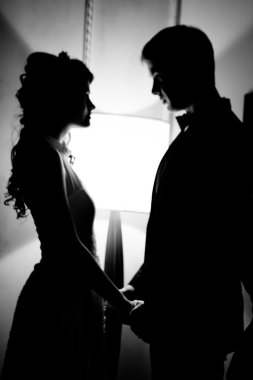 birlikte sonsuza kadar ve asla ayrı ve yeni evli bir çift