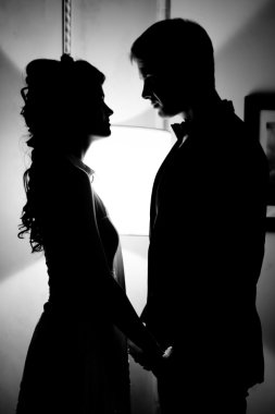 birlikte sonsuza kadar ve asla ayrı ve yeni evli bir çift