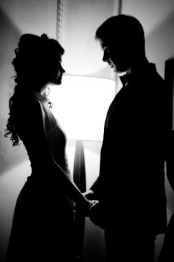 birlikte sonsuza kadar ve asla ayrı ve yeni evli bir çift