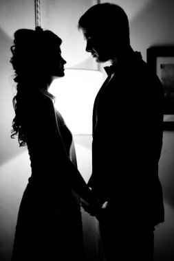 birlikte sonsuza kadar ve asla ayrı ve yeni evli bir çift