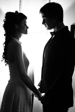 birlikte sonsuza kadar ve asla ayrı ve yeni evli bir çift