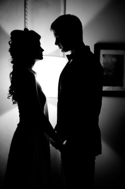 birlikte sonsuza kadar ve asla ayrı ve yeni evli bir çift