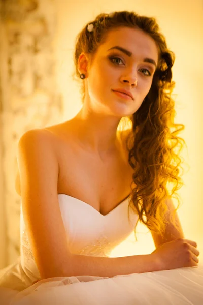 Portret van de mooie bruid — Stockfoto