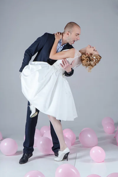 Hochzeitsfotografie im Studio — Stockfoto