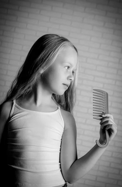 Happy blonde girl — Stock Photo, Image