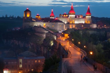 Kamenets-Podolsk.Ukraine eski kale görünümü