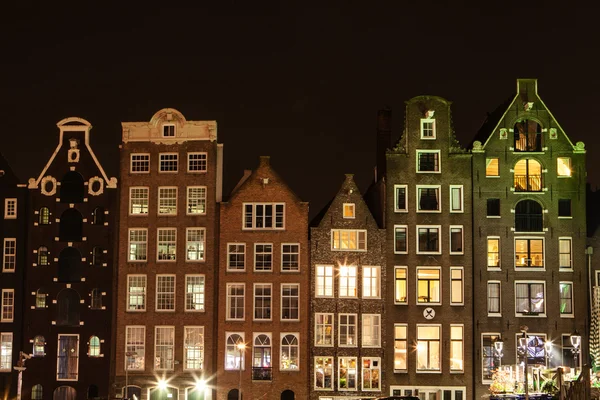 Άμστερνταμ δρόμου τη νύχτα — Φωτογραφία Αρχείου