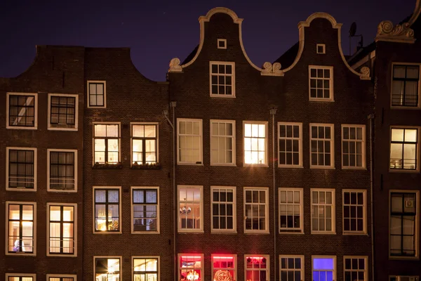 Amsterdam Street en la noche — Foto de Stock