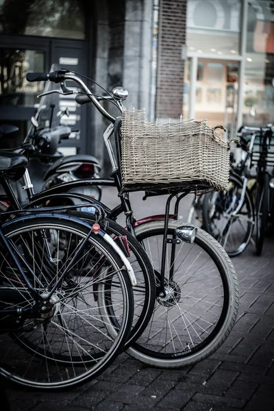 Fietsen in amsterdam — Stockfoto