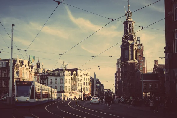 Tramwaje w centrum miasta — Zdjęcie stockowe