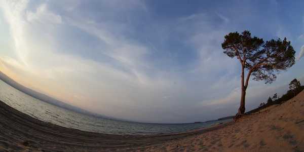 Baykal Gölü. Yaz günbatımı Olkhon Adası — Stok fotoğraf