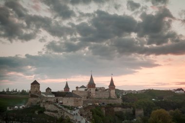 Kamenets-Podolsk.Ukraine eski kale görünümü