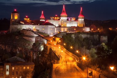 Kamenets-Podolsk.Ukraine eski kale görünümü