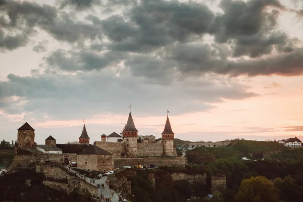 Widok zamku w Kamenets Podolsk.Ukraine — Zdjęcie stockowe