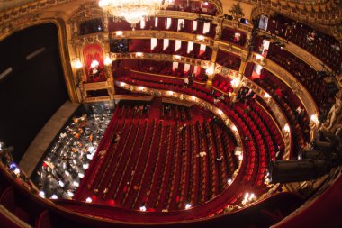 La Monnaie Opera Belçika oditoryum içinde