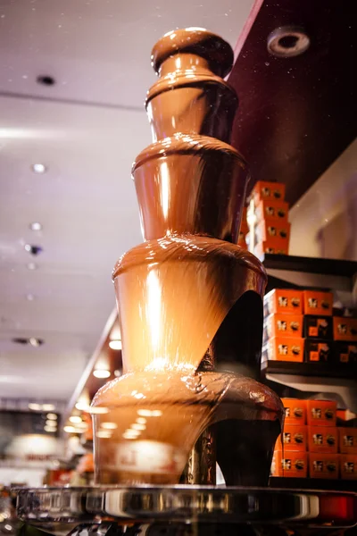 The chocolate fountain — Stock Photo, Image