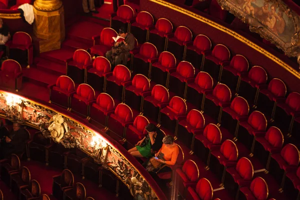 Inside the auditorium of the La Monnaie Opera of Belgium — Stock Photo, Image