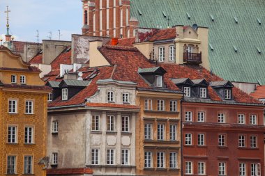 Varşova, Polonya eski şehir evleri.