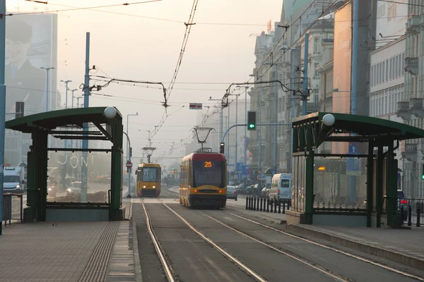 Varşova, Polonya - 5 Mayıs: Varşova toplu taşıma. Eski Tramvayda 5 Mayıs 2015, Varşova, Polonya — Stok fotoğraf