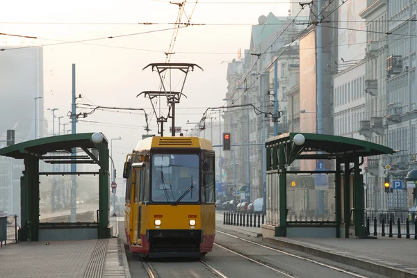 Straßenbahn in Warschau — Stockfoto