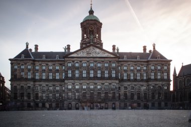 Royal Palace (Dutch: Koninklijk Paleis) in the city of Amsterdam clipart
