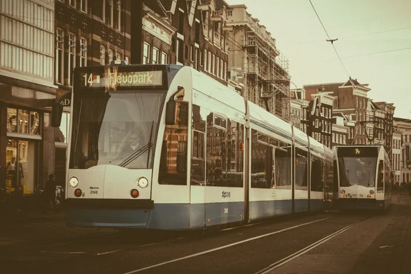 Амстердам трамвай — стоковое фото