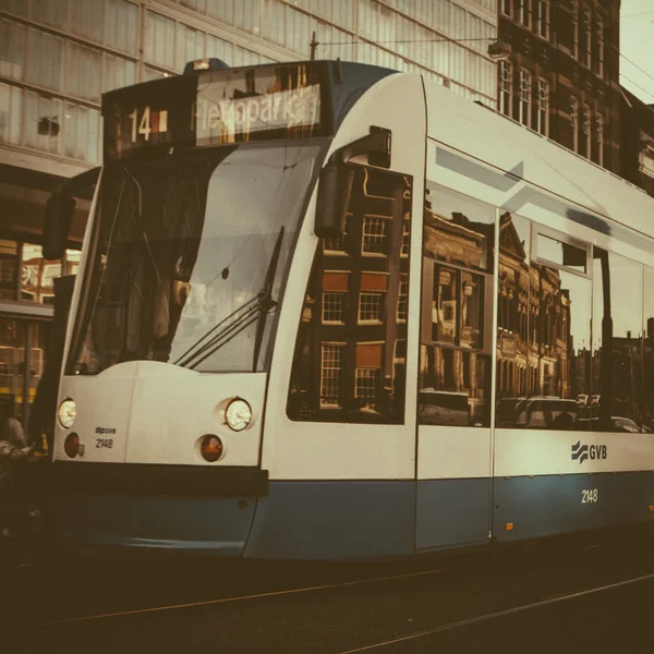 Amsterdam spårvagn — Stockfoto