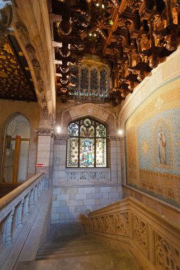 Comillas, İspanya - 21 Temmuz 2025: Üniversite Merkezi veya Comillas Pontifical Üniversitesi veya Universidad Pontificia Comillas şehrinin ana üniversitesidir.