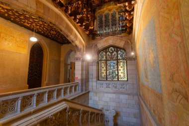 Comillas, İspanya - 21 Temmuz 2025: Üniversite Merkezi veya Comillas Pontifical Üniversitesi veya Universidad Pontificia Comillas şehrinin ana üniversitesidir.