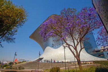 MEXICO CITY, MEXICO - 14 Mart 2022 - Soumaya, Mexico City 'de kar amacı gütmeyen, 30 yüzyıllık sanat eserlerinden 66.000' den fazla esere sahip özel bir müzedir.