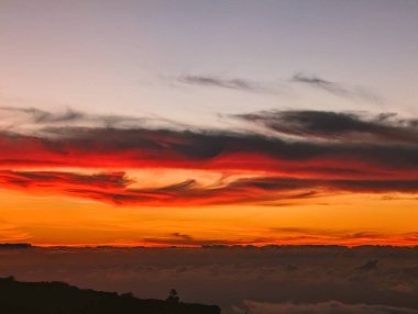 Caldera de Taburiente Ulusal Parkı, La Palma Adası, Kanarya Adaları, İspanya, Avrupa. Caldera de Taburiente Gün batımında.