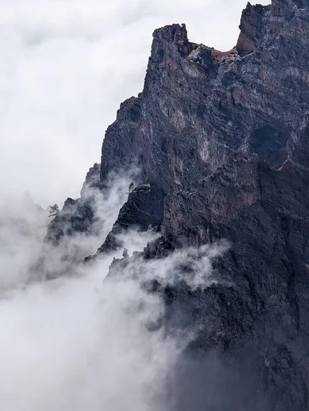 Caldera de Taburiente Ulusal Parkı güzel bulutlu havada, La Palma Adası, Kanarya Adaları, İspanya, Avrupa.