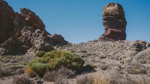 Teide Ulusal Parkı, Tenerife, Kanarya Adaları, İspanya 'da güzel volkanik kayalar ve çöl