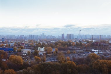 sonbahar günbatımı Kiev endüstriyel görünümünde