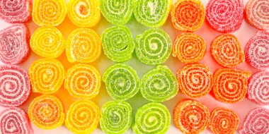 lezzetli tatlı renkli şekerler yakın çekim