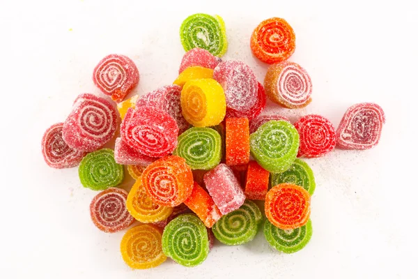 Close up of tasty sweet colorful candies — Stock Photo, Image