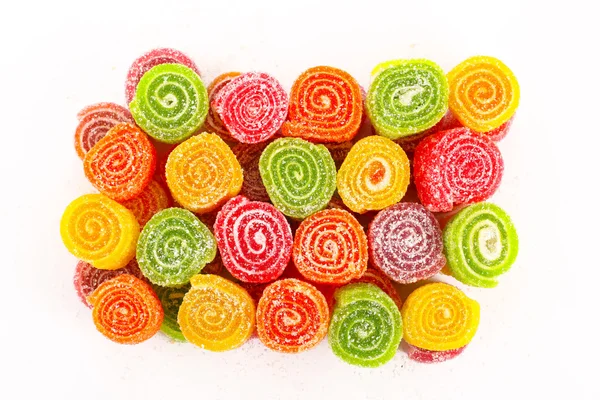 Zár-megjelöl-a finom édes színes cukorkák — Stock Fotó