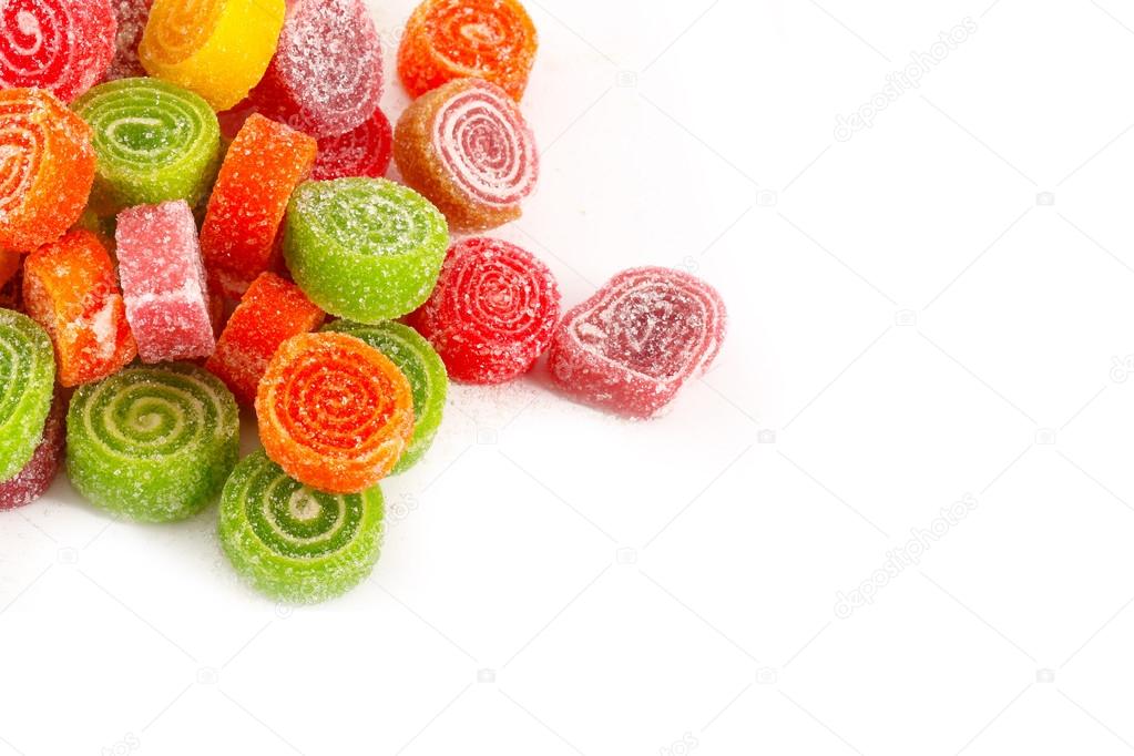 Close up of tasty sweet colorful candies
