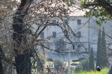 Slovenya 'da Nova Gorica yakınlarında Kromberk Kalesi Grad