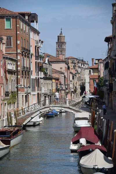 Venice Historical Buildings Canal Grande San Marco Square Walking Trough — Stock Photo, Image