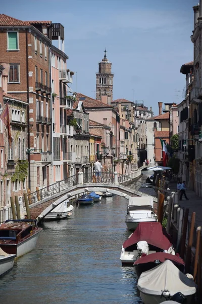 Venice Historical Buildings Canal Grande San Marco Square Walking Trough — Stock Photo, Image