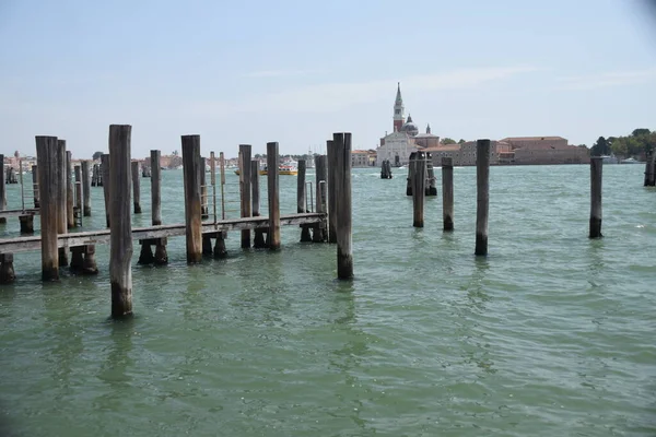 Venice Historical Buildings Canal Grande San Marco Square Walking Trough — Stock Photo, Image