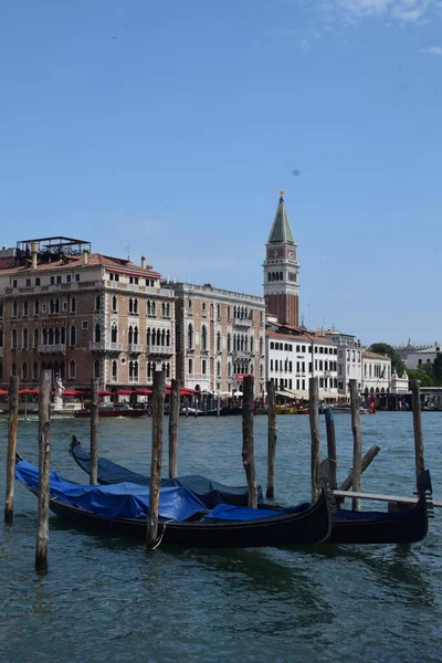 Venice Historical Buildings Canal Grande San Marco Square Walking Trough — Stock Photo, Image