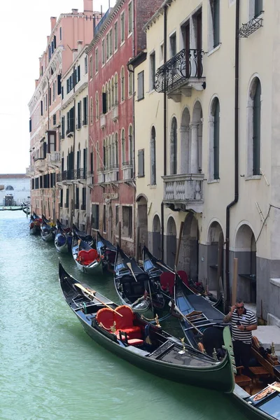 Venice Historical Buildings Canal Grande San Marco Square Walking Trough — Stock Photo, Image