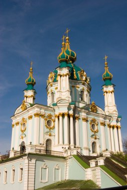 Güzel Barok St Andrew's Kilisesi. Kiev, Ukrayna