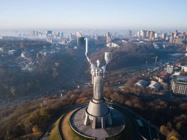 Kyiv Ukraine November 2018 Air View Mother Motherland Statema Kyiv — стокове фото